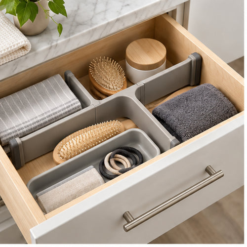 GridEase Adjustable Drawer Divider Set