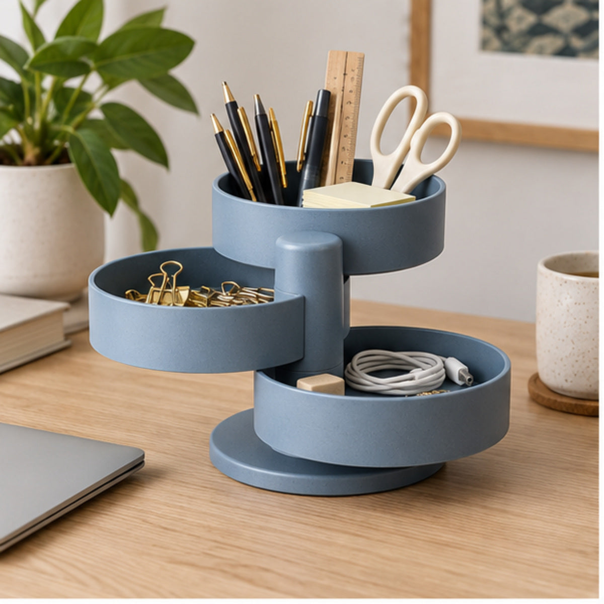 PivotNest Rotating Desk Organizer